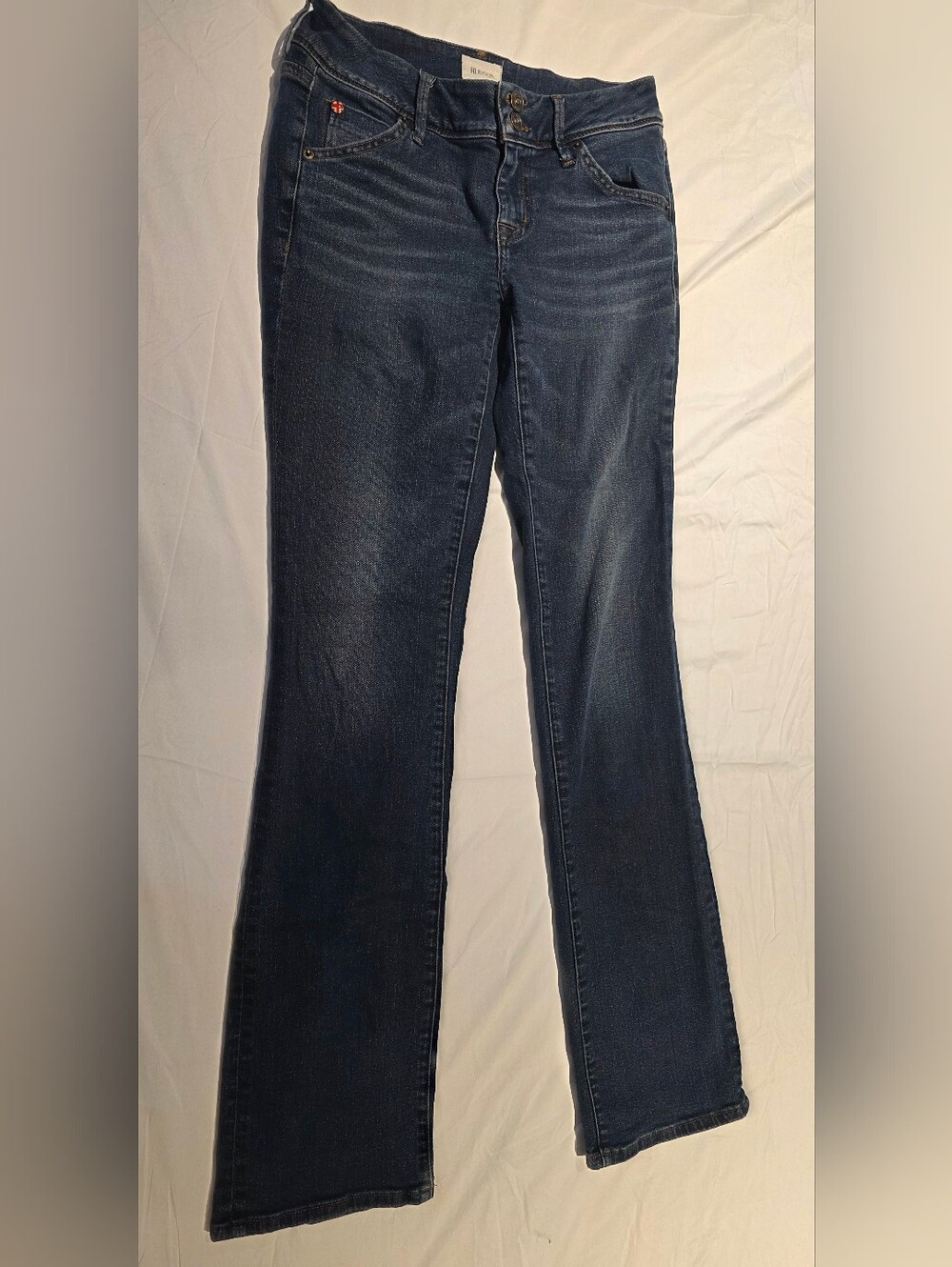 Hudson Beth Baby Bootcut Denim Jeans Sz 26 / 2 / XS Low Rise Flap Pocket 33 Long